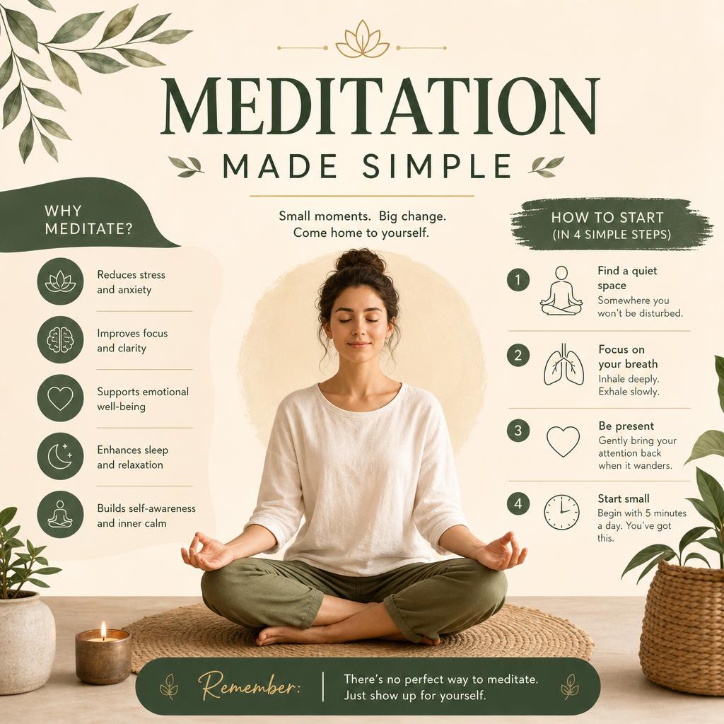 Woman meditating for anxiety relief